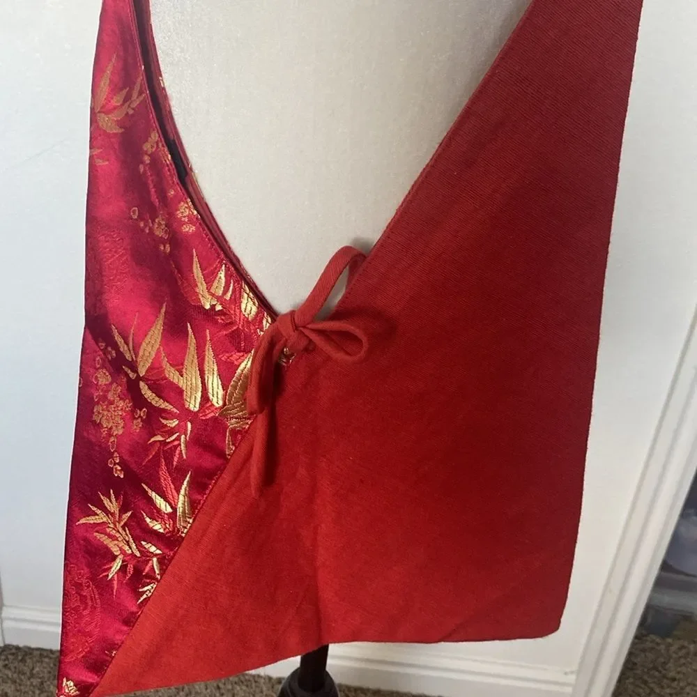 Cross body brocade fabric beautiful Asian inspired handbag